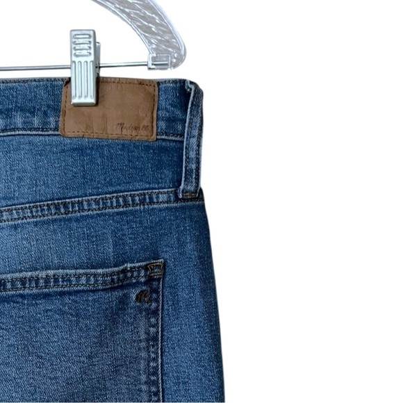Madewell The Perfect Vintage Straight Leg Crop Medium Wash Distressed Jeans 32P - Picture 6 of 9